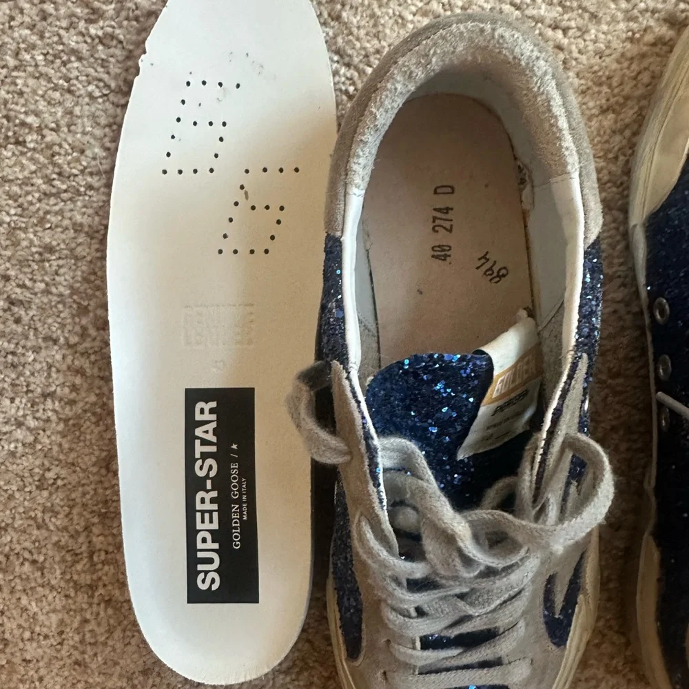 Golden Goose Superstar in Blue Glitter - Picture 7 of 7